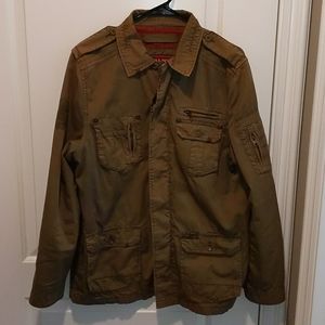 Jack & Jones Distressed Military Jacket (L)